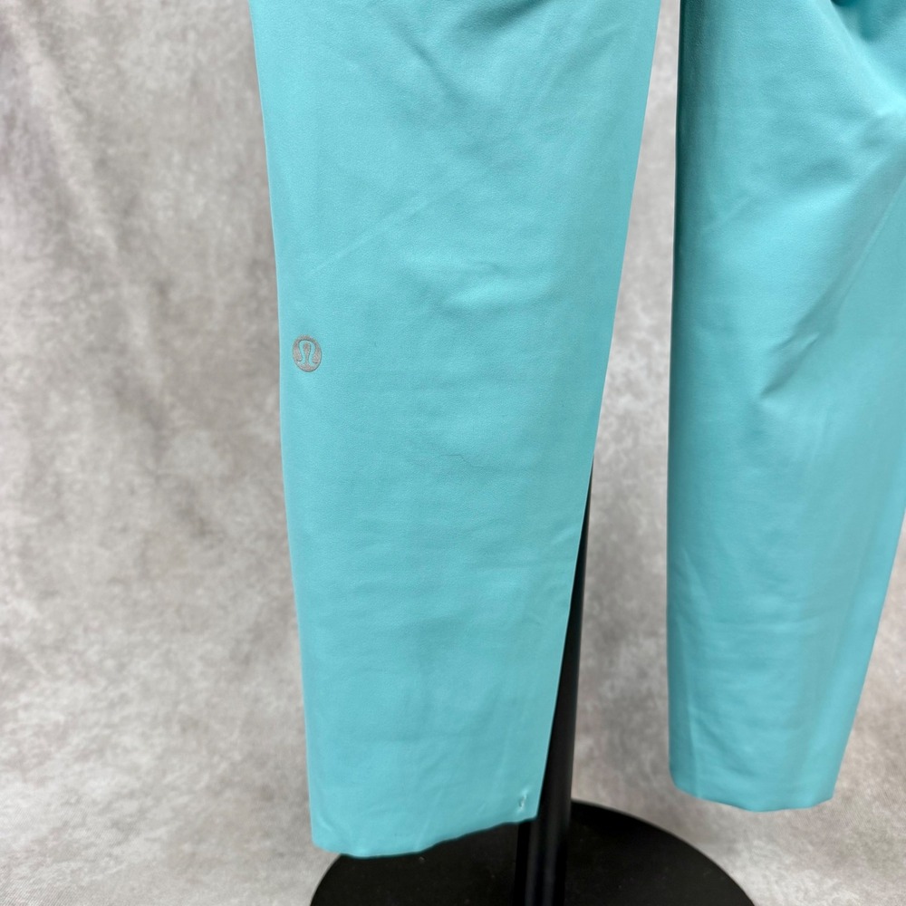Lululemon Fast and Free High-Rise Crop 25" Turquoise Blue Leggings Size 8 - Picture 6 of 9